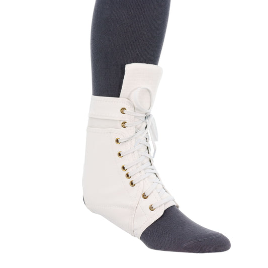 Ankle Support for a Sprain – Swede-O Ankle Lok Support, Padded Tongue, White