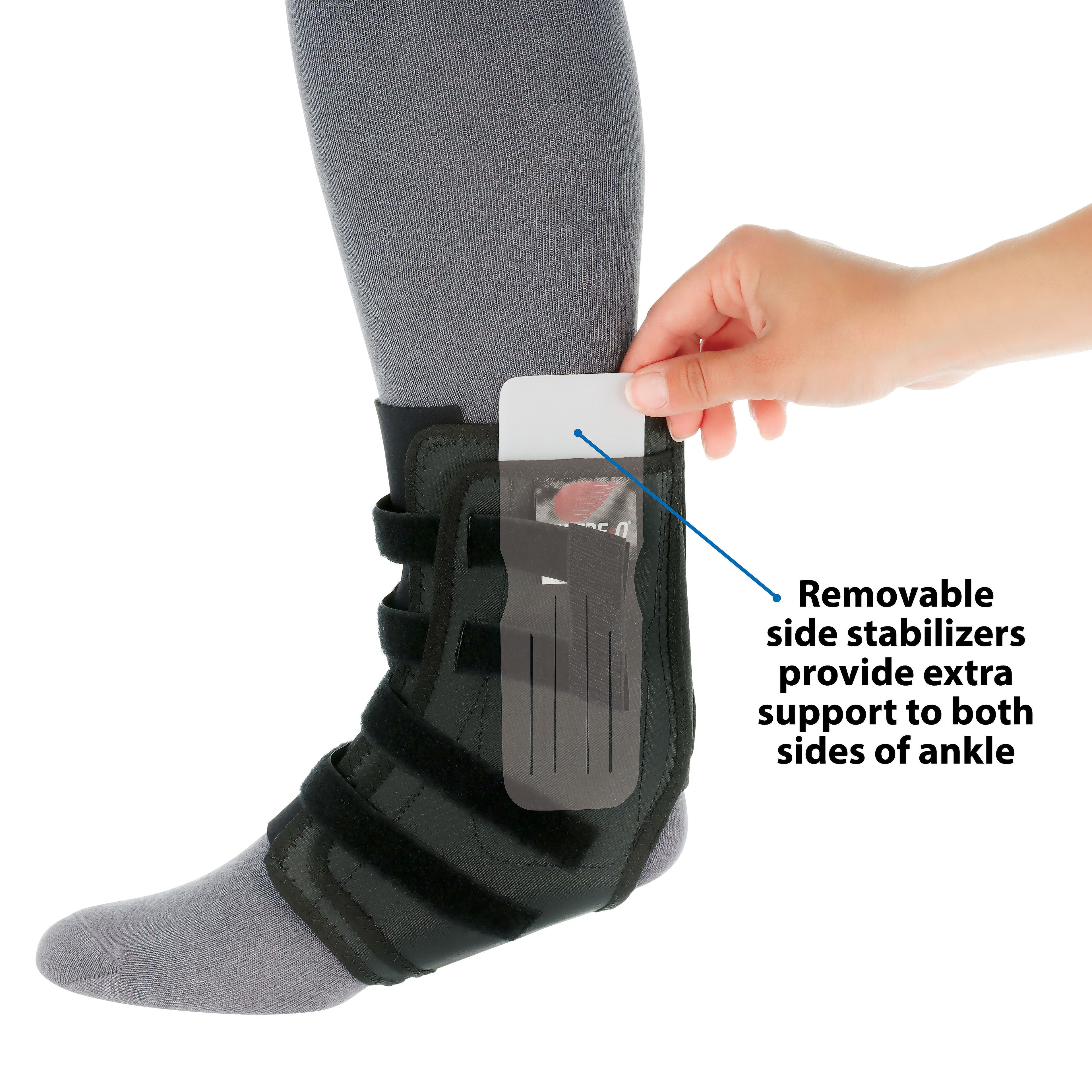 Swede-O Easy Lok hook and loop ankle brace for all day wear and long shifts