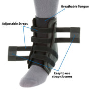 Swede-O Easy Lok hook and loop ankle brace for all day wear and long shifts