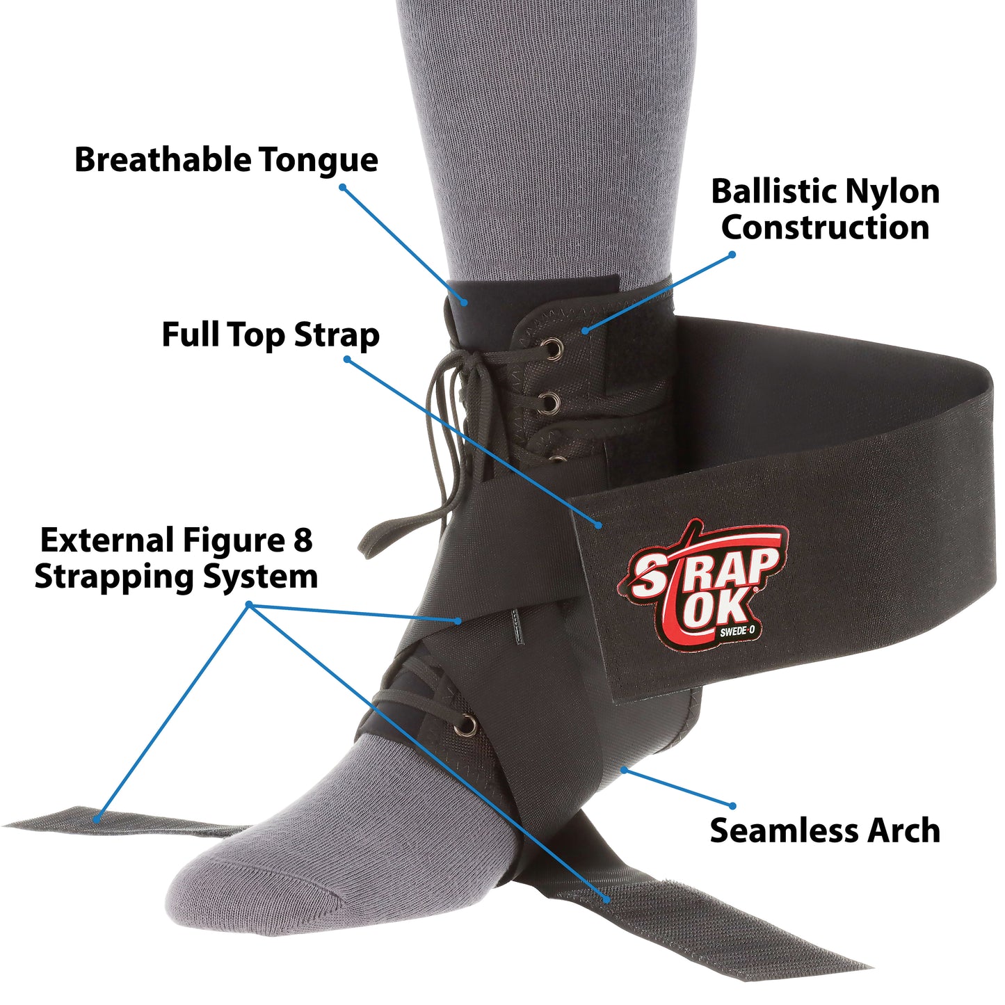 Ankle Support Strap – Swede-O Strap Lok Ankle Brace