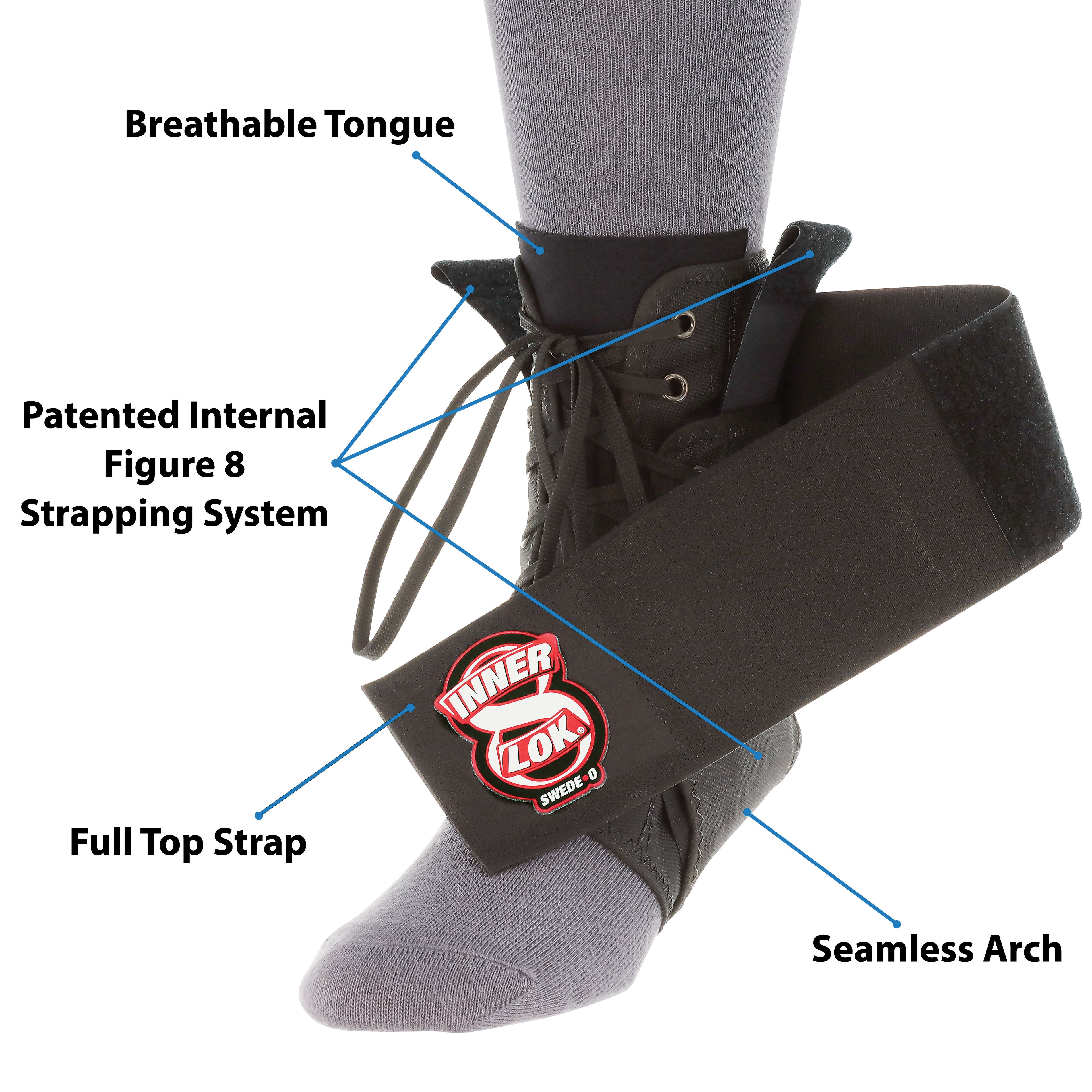 Swede-O Inner Lok 8 lace-up ankle brace for sports and athletic support