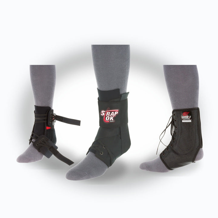 The Comeback Bundle with Swede-O PowerWrap, Strap Lok, and Trim Lok ankle supports