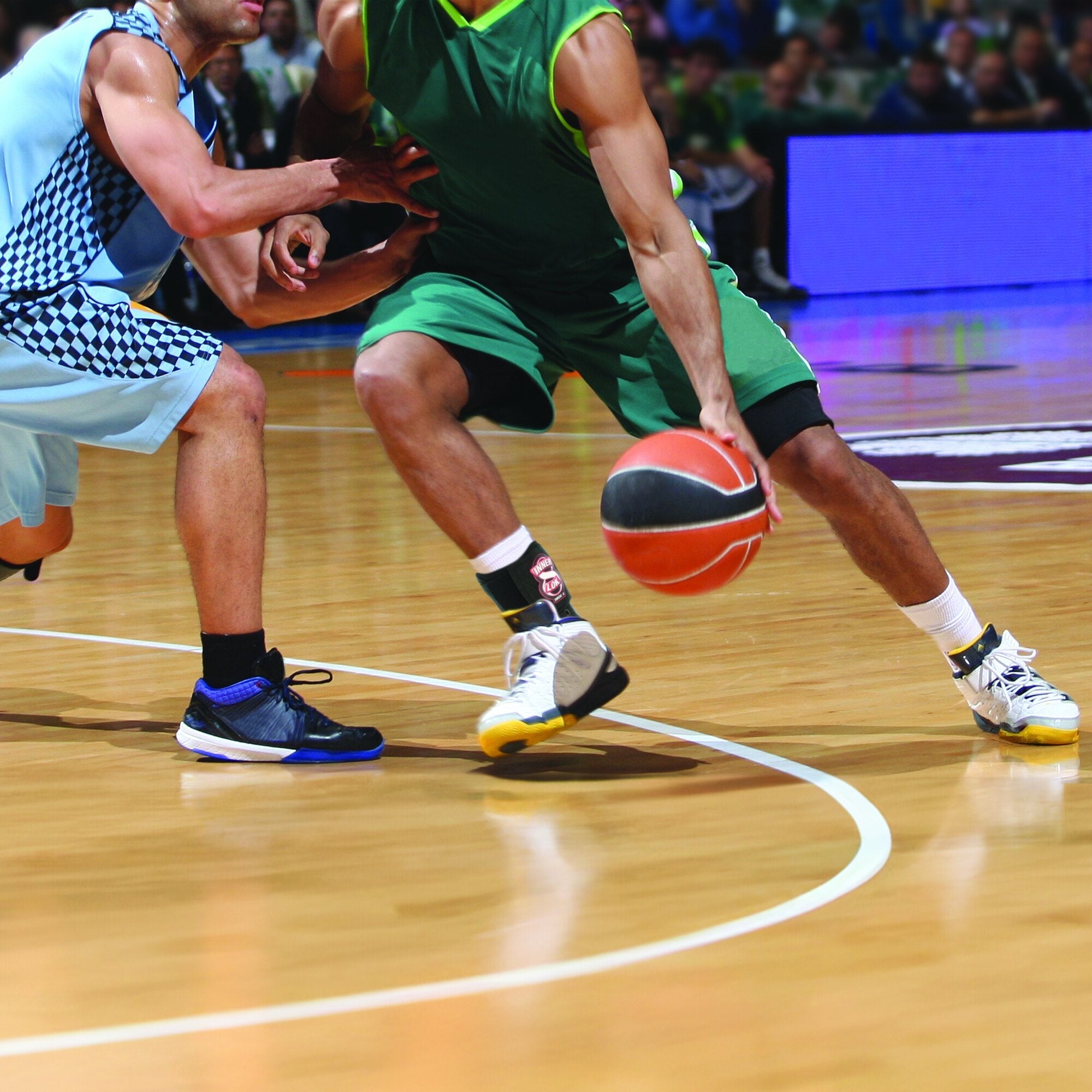 Inner Lok 8 ankle brace worn during basketball