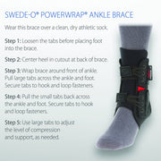 Swede-O PowerWrap ankle compression wrap application view