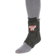 Swede-O Strap Lok ankle brace worn front view for figure 8 ankle support