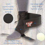 Closeup of the Swede-O Strap Lok ankle brace padded tongue